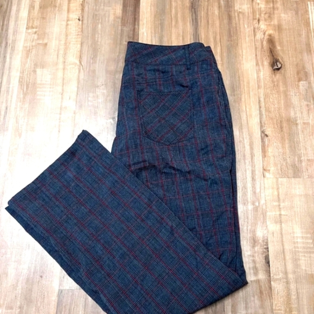 Allen B. Allen B. Schwartz sz 12 Black, Grey and Red Plaid Business Pants - Picture 2 of 3